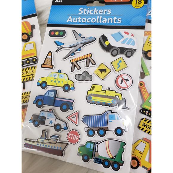 Toy Construction Tonka Trucks Scrap booking Stickers 3D Police Transportation - Picture 2 of 7